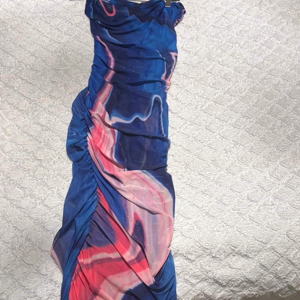 Farai London Blue and Pink Dress